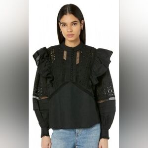 All Saints Aubrey Broderie Cotton Top. Us Size 12.